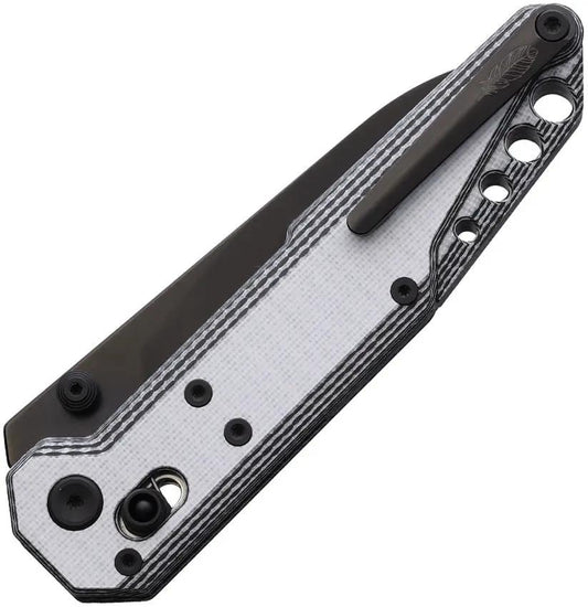 Stedemon NOC MT27 Axis Lock Knife - M390 Blade, Black and White G10 Handle, 3.13 Inch Blade, 4.13 Inch Closed by Stedemon