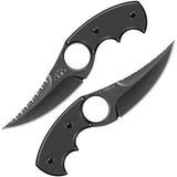 Station IX La Griffe Fixed Blade No 5 - VG10 Stainless Blade With Sawback And Black G10 Handle by Station IX