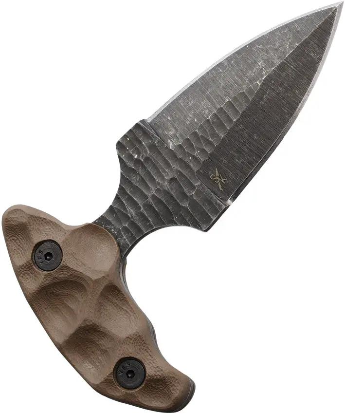 Stroup Knives Stabber Push Dagger SD1-FDE-G10 - Acid Washed 1095HC Blade Flat Dark Earth G10 Handle by Stroup Knives
