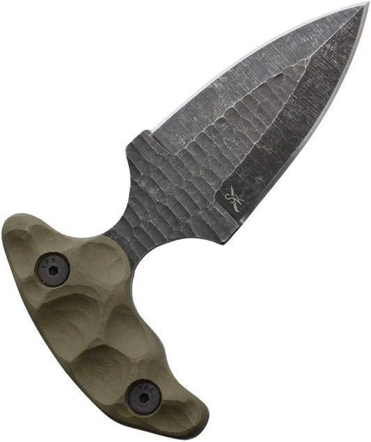 Stroup Knives Stabber Push Dagger ODG SD1-ODG-G10 - Acid Washed 1095HC Blade Full Tang Green G10 Handle by Stroup Knives
