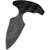 Stroup Knives Stabber Push Dagger SD1-B-G10 - Full Tang 1095HC Blade With Acid Washed Finish And Black G10 Handle by Stroup Knives