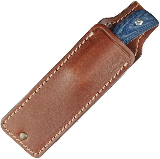 Straight Line Buster Fixed Blade Knife - Denim Micarta Handle M390 Steel 6 Inch Overall by Straight Line