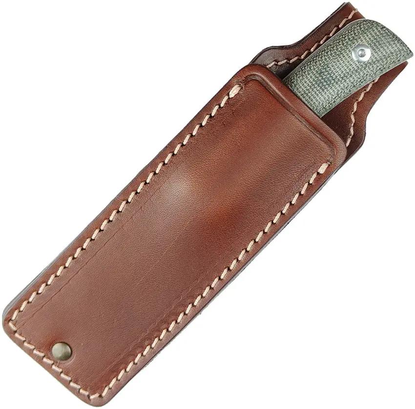 Straight Line Buster Fixed Blade Knife - Bohler M390 Blade With Green Micarta Handle by Straight Line
