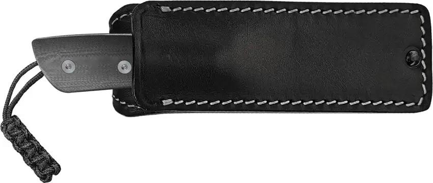 Straight Line Digger Fixed Blade Knife - Stonewashed 14C28N Sandvik Stainless, Black G10 Handle, Full Tang by Straight Line