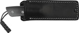 Straight Line Digger Fixed Blade Knife - Stonewashed 14C28N Sandvik Stainless, Black G10 Handle, Full Tang by Straight Line