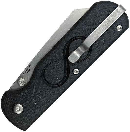 Straight Line Rox Button Lock Knife - Black G10 Handle, M390 Reverse Tanto Blade, 3.88 Inch Closed by Straight Line