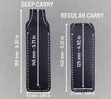 Straight Line Smart Mag Sheath - Leather Construction Black Carry For Fixed Blades Up To 5 Inch by Straight Line