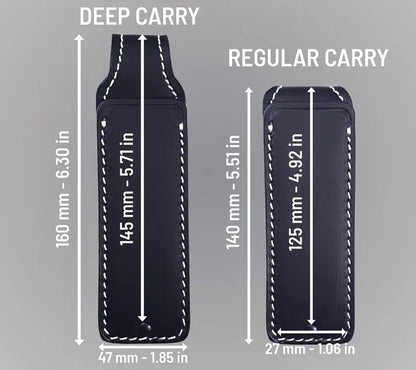 Straight Line Smart Mag Sheath - Leather Construction Black Carry For Fixed Blades Up To 5 Inch by Straight Line