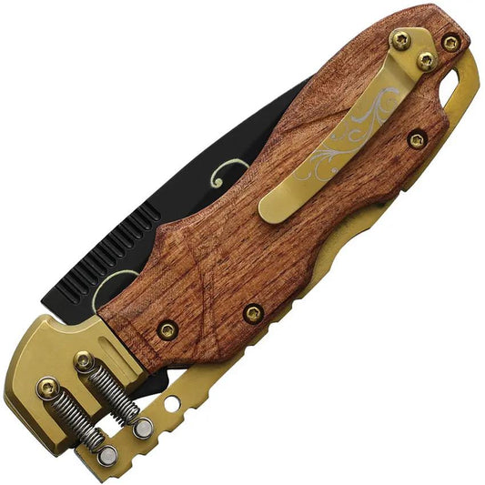 S-TEC Steampunk Spine Lock Knife With Assisted Opening For EDC Enthusiasts And Collectors by S-TEC