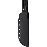 S-TEC Fixed Blade Knife T22191BK Rugged Sawback 9 Inch Upswept Blade With Green Onlay Grip For Outdoor Enthusiasts by S-TEC