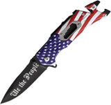 S-TEC American Flag Linerlock A/O T2702 by S-TEC