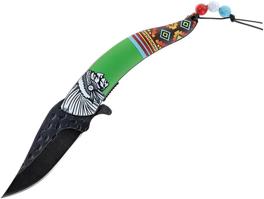 S-TEC Chief Linerlock A/O Green T27026GN by S-TEC