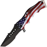 S-TEC Linerlock Assisted Opening Knife With USA Flag Artwork For EDC Enthusiasts by S-TEC