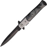 S-TEC Stiletto Style Linerlock Black T27108BK-1 by S-TEC