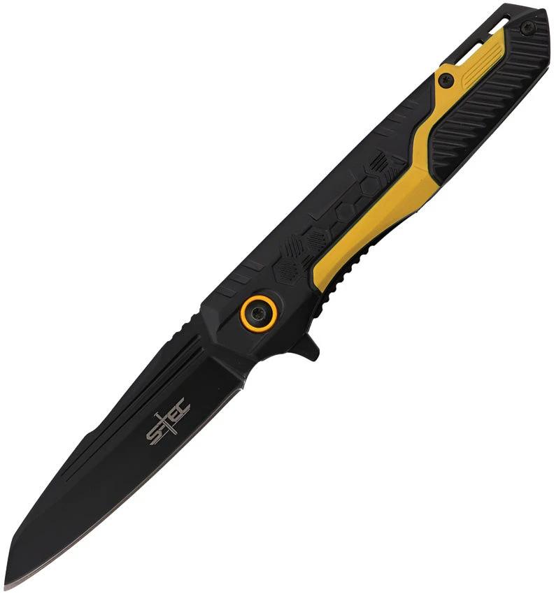 S-TEC Linerlock A/O Black/Yellow T271278BK by S-TEC