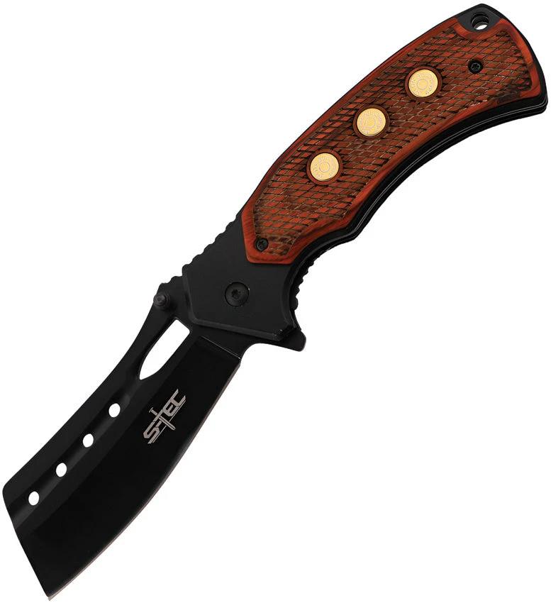 S-TEC Cleaver Linerlock A/O Wood T271281 by S-TEC