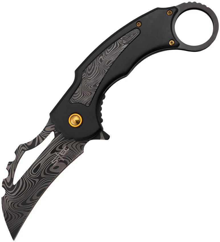 S-TEC Karambit Linerlock A/O Black T27208BK by S-TEC
