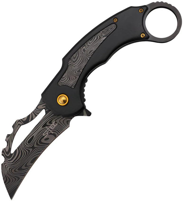 S-TEC Karambit Linerlock A/O Black T27208BK by S-TEC