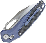 Defcon Recon Axis Lock Knife - Satin Bohler M390 Blade With Blue Anodized Titanium Handle by Defcon
