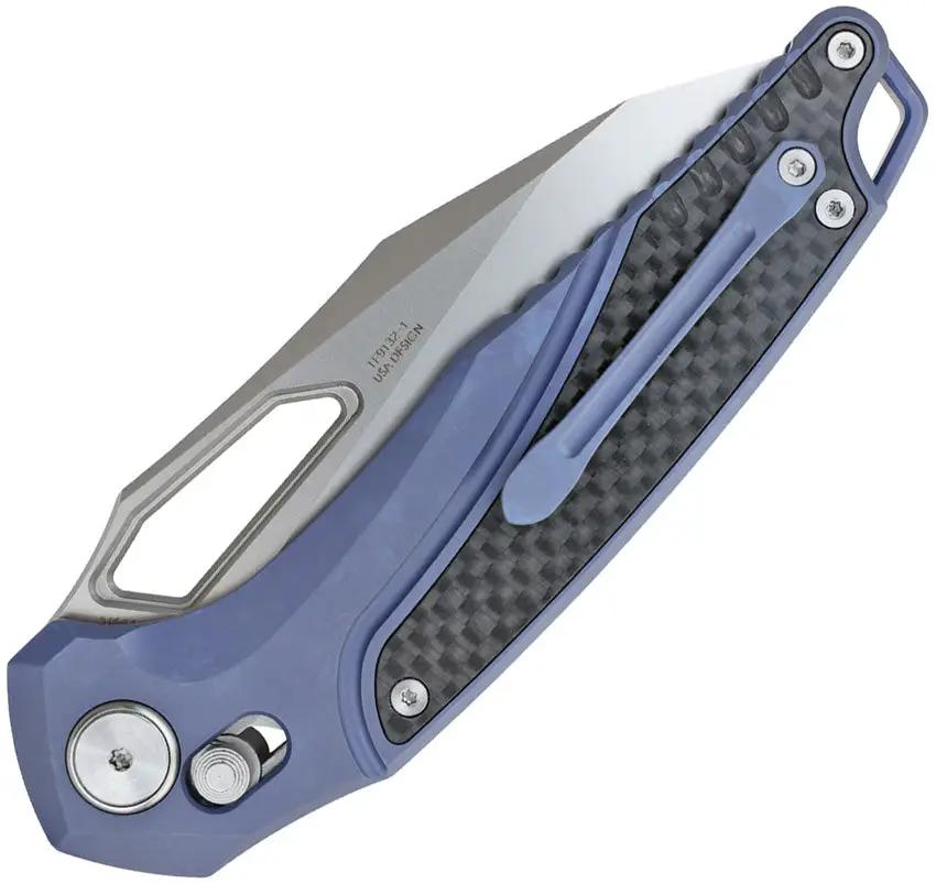 Defcon Recon Axis Lock Knife - Satin Bohler M390 Blade With Blue Anodized Titanium Handle by Defcon