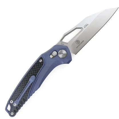 Defcon Recon Axis Lock Knife - Satin Bohler M390 Blade With Blue Anodized Titanium Handle by Defcon