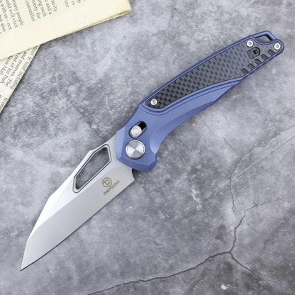 Defcon Recon Axis Lock Knife - Satin Bohler M390 Blade With Blue Anodized Titanium Handle by Defcon