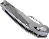 Defcon Recon Axis Lock Folding Knife - Gray Titanium Handle With Carbon Fiber Inlay, M390 Satin Blade by Defcon