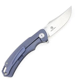 Defcon Condor Framelock Knife Blue Titanium Handle With Copper Foil Carbon Fiber Inlay And M390 Blade by Defcon