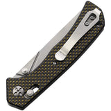 S-TEC Axis Lock Knife TS023 Gold Carbon Fiber Handle D2 Blade For Everyday Carry Enthusiasts by S-TEC