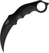 S-TEC Karambit Fixed Blade TS201BK Tactical Knife With Glass Breaker And Finger Ring For EDC Enthusiasts by S-TEC