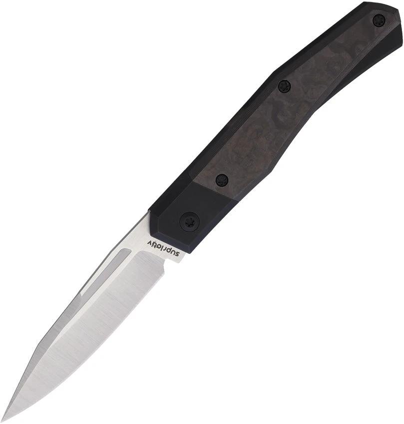 Suprlativ Infidel Slip Joint Camo CF SUP011 BLACK CAMO FAT CARBON by Suprlativ