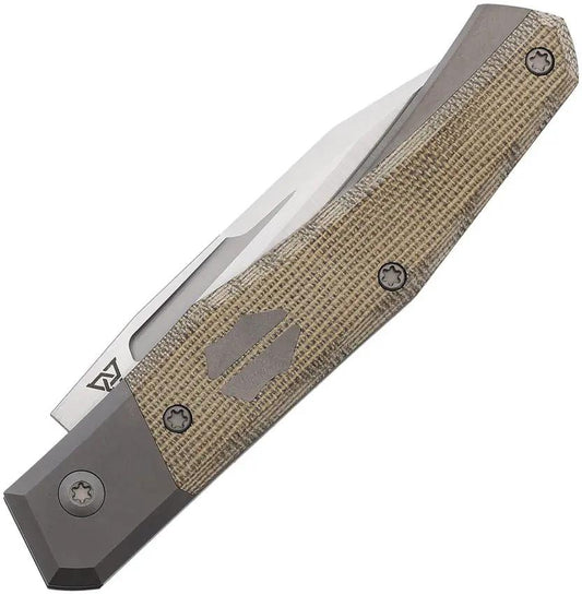 Suprlativ Infidel Slip Joint Grn Micarta SUP015 GREEN CANVAS by Suprlativ