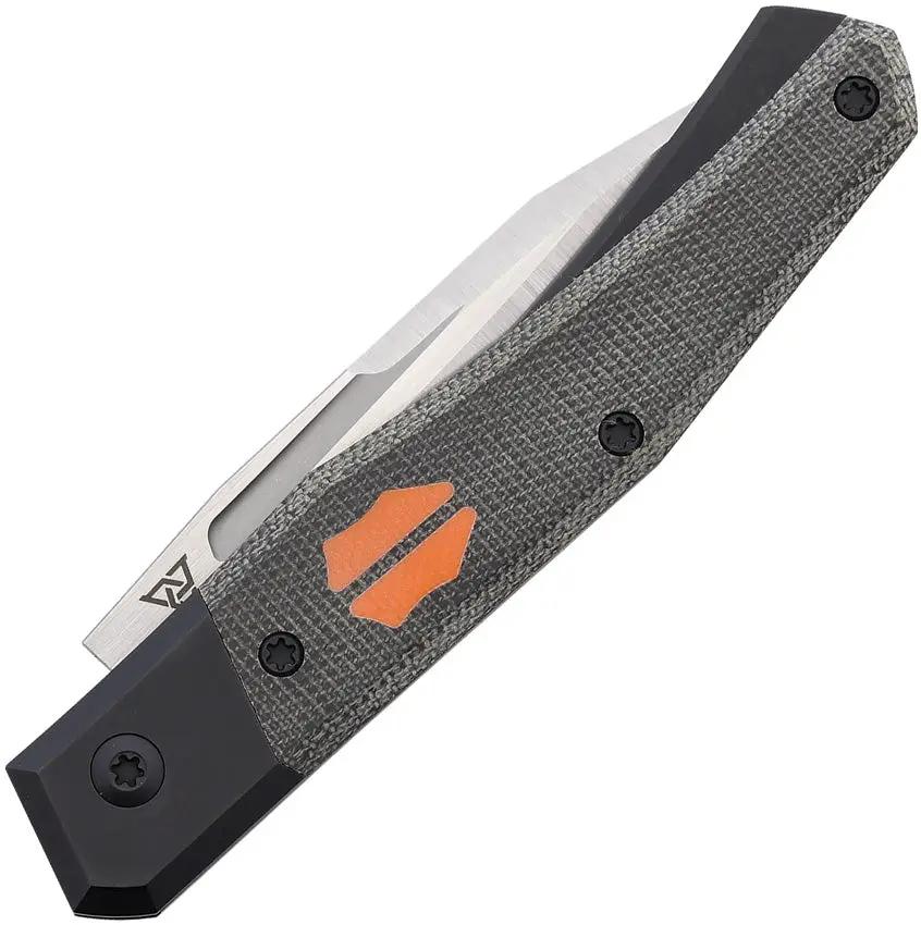 Suprlativ Infidel Slip Joint Blk Micarta BLACK CAMVAS ORANGE G10 by Suprlativ
