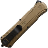 Smith And Wesson Out The Front A O Tan Knife With Glass Breaker Pocket Clip - 3.5 Inch Blade For EDC by Smith & Wesson