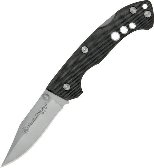 Smith And Wesson 24-7 CK109 Folding Knife 4 3/8 Inch Lockback With Stainless Clip Blade For EDC by Smith & Wesson