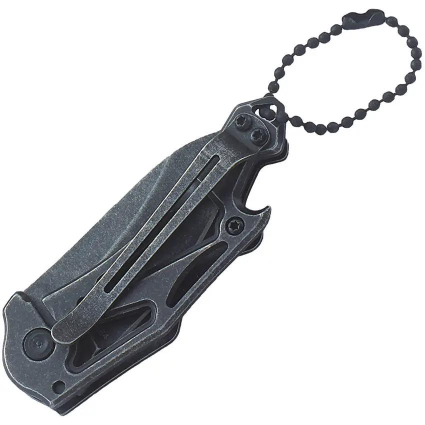 Smith And Wesson Framelock Keychain Knife - Compact 3 Inch Closed With 2 Inch Stainless Blade And Bottle Opener by Smith & Wesson