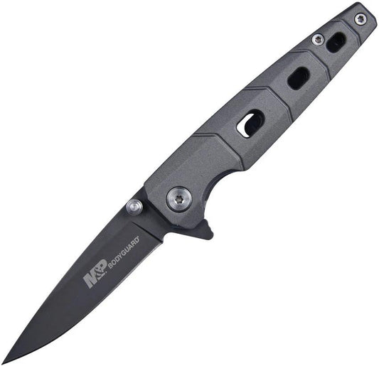Smith And Wesson MP Linerlock Folding Knife With 2.5 Inch Blade Gray Titanium Coated Stainless Compact EDC by Smith & Wesson