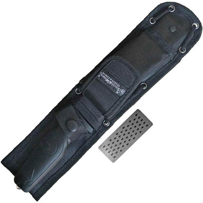Smith and Wesson Fixed Blade Knife for First Responders and Search Rescue 11in Black Partial Serrated Blade Glass Breaker by Smith & Wesson