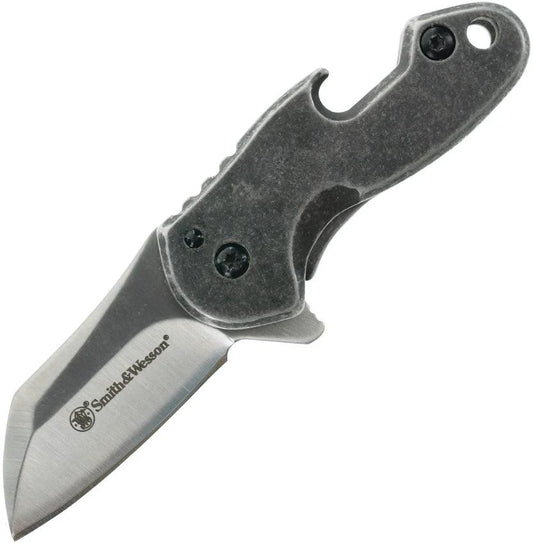 Smith And Wesson Drive Framelock Pocket Knife 2 Inch Closed With Bottle Opener And Keyring For EDC by Smith & Wesson