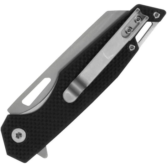 Smith and Wesson Sideburn Linerlock Knife 3in Satin Stainless Blade Black G10 Handle Thumb Pull Pocket Clip EDC by Smith & Wesson