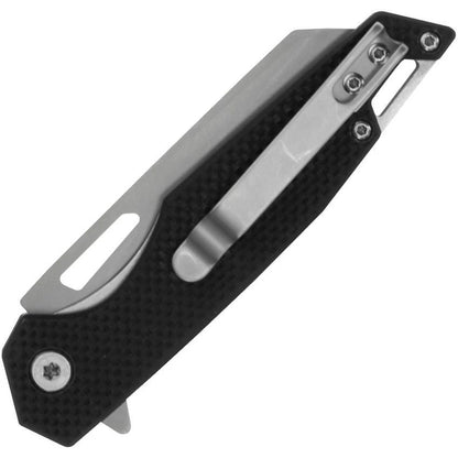 Smith and Wesson Sideburn Linerlock Knife 3in Satin Stainless Blade Black G10 Handle Thumb Pull Pocket Clip EDC by Smith & Wesson