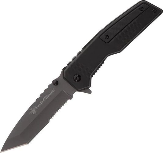 Smith & Wesson Special Ops Linerlock Knife With Assisted Opening 3.5in Blade Carbon Fiber Handle For Pros And EDC by Smith & Wesson