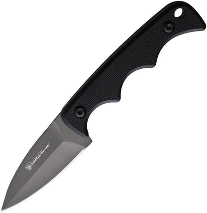 Smith and Wesson HRT Neck Knife Spear with Titanium Coated Blade and G10 Handle Full Tang EDC Ready by Smith & Wesson