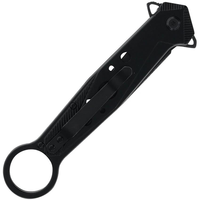 Smith & Wesson LinerLock Folding Knife For EDC, 5.5in Closed, 3.25in Black Stonewash Dagger Blade With False Edge by Smith & Wesson