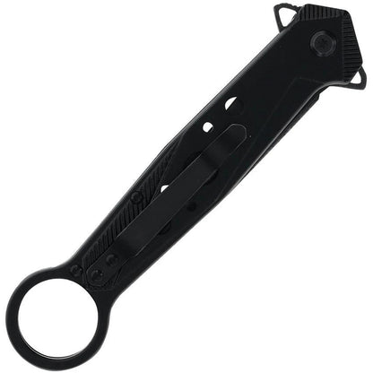 Smith & Wesson LinerLock Folding Knife For EDC, 5.5in Closed, 3.25in Black Stonewash Dagger Blade With False Edge by Smith & Wesson