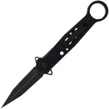 Smith & Wesson LinerLock Folding Knife For EDC, 5.5in Closed, 3.25in Black Stonewash Dagger Blade With False Edge by Smith & Wesson