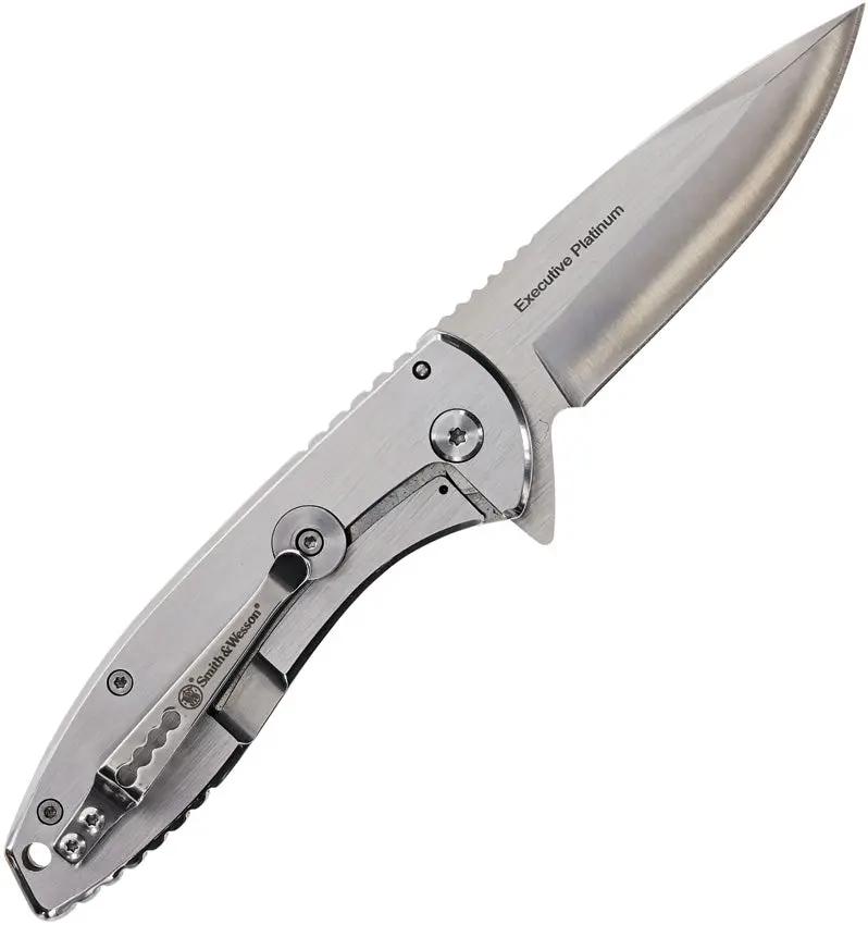 Smith And Wesson Executive Platinum Framelock Knife - Satin 3in Blade For Everyday Carry by Smith & Wesson