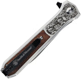Smith & Wesson Unwavered Linerlock Assisted Opening Knife - Satin Blade With Rosewood Inlay by Smith & Wesson