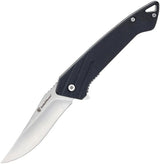 Smith And Wesson Black Ops Recurve Linerlock Folding Knife For EDC Enthusiasts Secure Lock Durable Black Polymer Handle by Smith & Wesson
