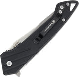 Smith And Wesson Black Ops Recurve Linerlock Folding Knife For EDC Enthusiasts Secure Lock Durable Black Polymer Handle by Smith & Wesson